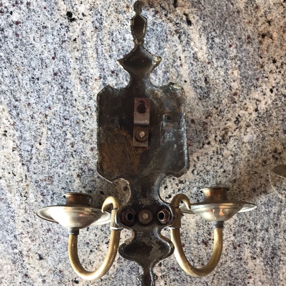 2 Brass wall sconces- Vintage hand forged - Picture 3 of 6
